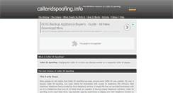 Desktop Screenshot of calleridspoofing.info