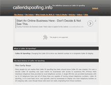 Tablet Screenshot of calleridspoofing.info